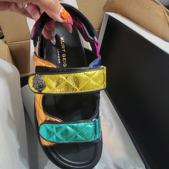 ONE DAY ONLY SALE- KURT GEIGER LONDON MULTICOLOR SANDALS - Picture 3 of 13